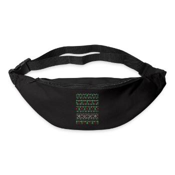 Ornament Pullover hässlicher Pullover - Gürteltasche - Schwarz - Vorne