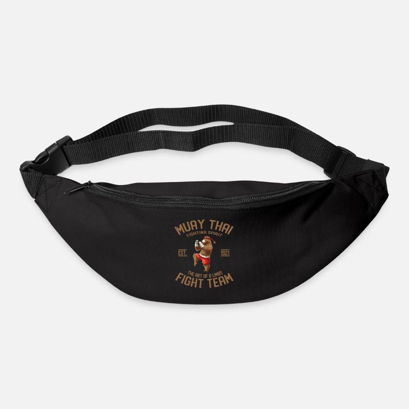 Braunbär-Muay-Thai-Kampfteam - Gürteltasche - Schwarz