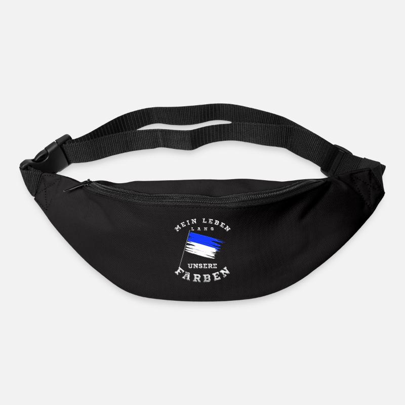 Mein Leben lang unsere Farben Blau Weiß - Gürteltasche - Schwarz