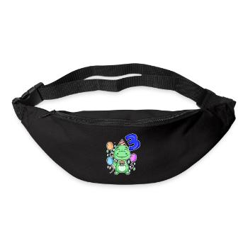 3 years old - Dinosaurs - 3rd birthday gift - Bum bag - black - Front
