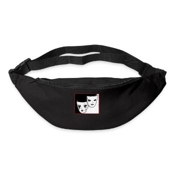Theater Mask Soft Grunge Drama and Comedy Goth - Bum bag - black - Front