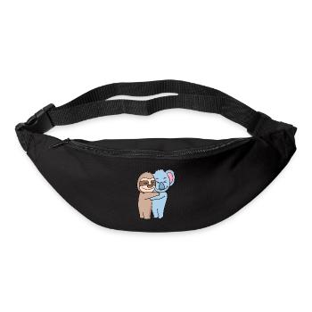 Faultier und Koala niedliche Tiere knuddeln - Gürteltasche - Schwarz - Vorne