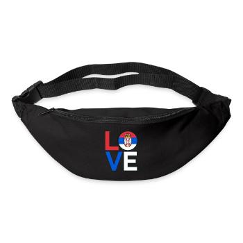 Serbien - Gürteltasche - Schwarz - Vorne