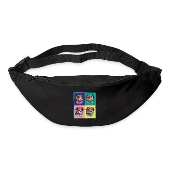 Dog Lover I Pop Art Miniature American Shepherd - Bum bag - black - Front