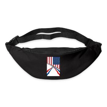 USA Assyrien Assyrische Flagge Dual Citizen American - Gürteltasche - Schwarz - Vorne