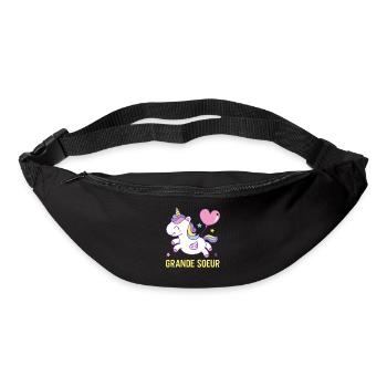 Big sister Unicorn - Bum bag - black - Front