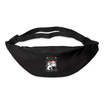 Pêche Pêche Ugly Christmas Sweater Cadeau - Sac banane - noir - Devant