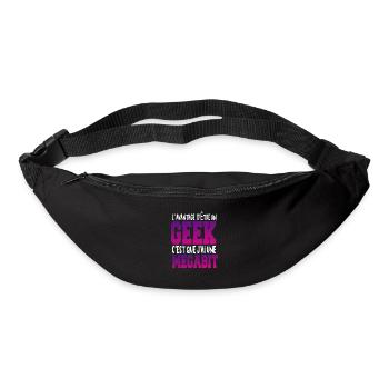 Homme Avantage d'être un Geek Megabit Humour Gamer - Sac banane - noir - Devant