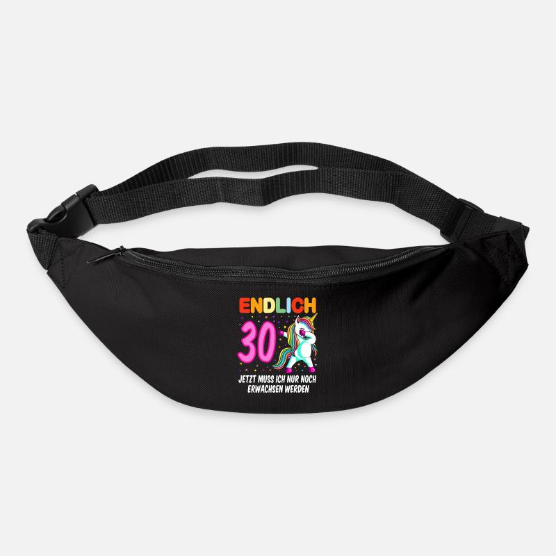 30. Geburtstag Einhorn 30 Jahre 30. Jubiläum Fun - Gürteltasche - Schwarz