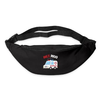 Wee Woo Sanitäter Rettungsdienst Geschenk - Gürteltasche - Schwarz - Vorne