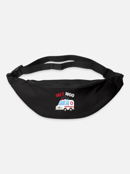 Wee Woo Sanitäter Rettungsdienst Geschenk - Gürteltasche - Schwarz