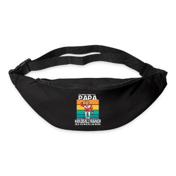 Cooles Vintage Handballtrainer Retro Papa Handball - Gürteltasche - Schwarz - Vorne