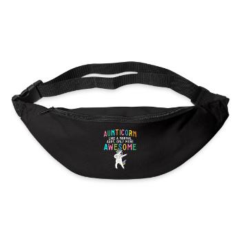 Unicorn Auntie Aunticorn Like A Normal Aunt Only - Gürteltasche - Schwarz - Vorne