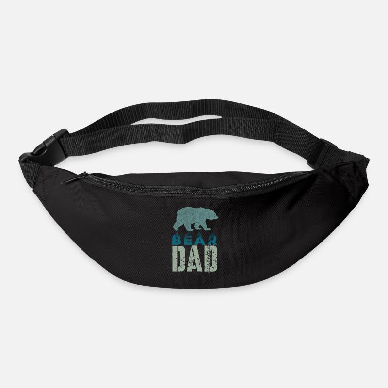 Papa ours - Sac banane - noir