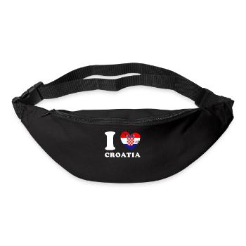 Kroatien I love Croatia - Gürteltasche - Schwarz - Vorne