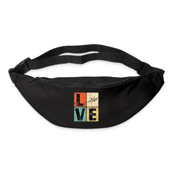 Vintage Love Airplane for Airplane Airline Pilot - Gürteltasche - Schwarz - Vorne