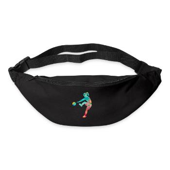 Footballeur - PopArt Style - Sac banane - noir - Devant