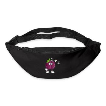 Vegan Vegan Bodybuilding Champignon Prune - Sac banane - noir - Devant
