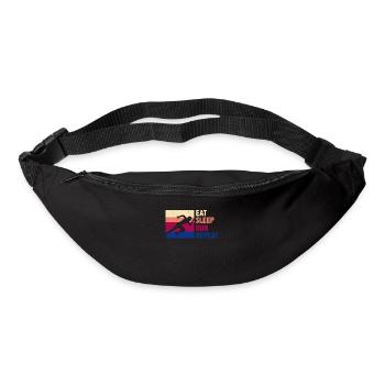 Lustiges Laufen Läufer Lauf Geschenk - Gürteltasche - Schwarz - Vorne