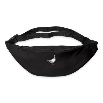 Taube I Vogel Brieftaube Motiv für Taubenzüchter - Gürteltasche - Schwarz - Vorne