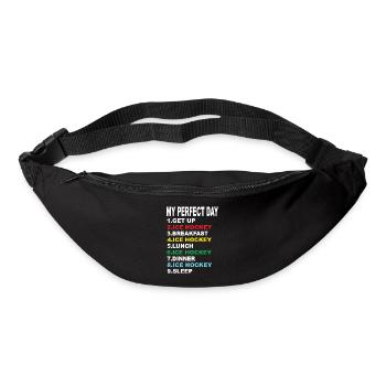 Mein Perfekter Tag Eishockey - Gürteltasche - Schwarz - Vorne