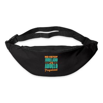 Je ne suis pas retraité Je suis un grand-parent - Sac banane - noir - Devant