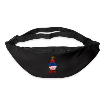Drapeau de la Serbie pour les Serbes Srbin Slava Molitva Oce - Sac banane - noir - Devant