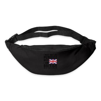 Drapeau britannique De la Grande-Bretagne Origine britannique - Sac banane - noir - Devant