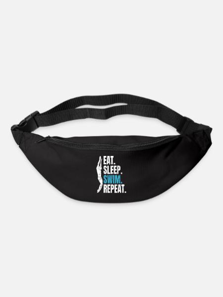 Eat Sleep Swim Repeat - Schwimmen Schwimmer - Gürteltasche - Schwarz