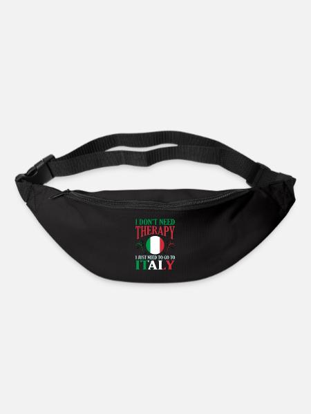 Italian Italy Flag Italia - Bum bag - black