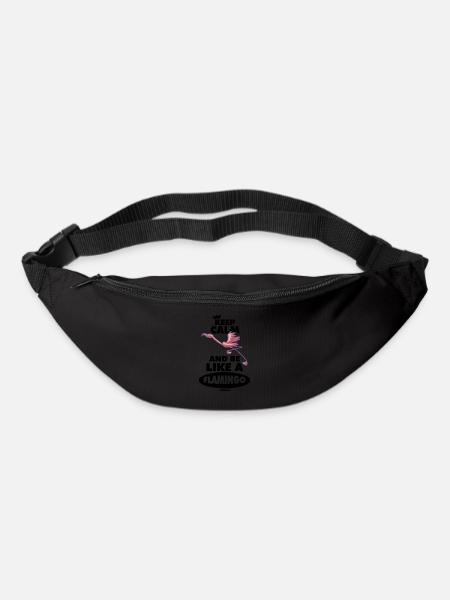 Keep Calm And Be Like A Flamingo - Gürteltasche - Schwarz