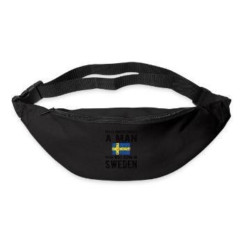 Suédois Suède Origine Drapeau suédois - Sac banane - noir - Devant