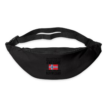 Norwegian Norway Flag Norwegian origin - Bum bag - black - Front