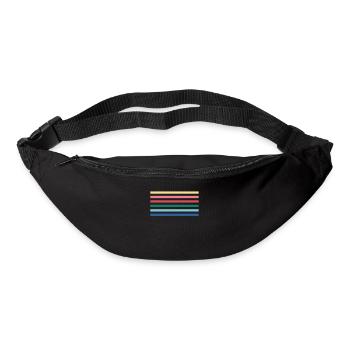 Arc-en-ciel - Sac banane - noir - Devant