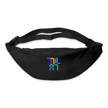 Milan Italy Pop Art Letters - Bum bag - black - Front