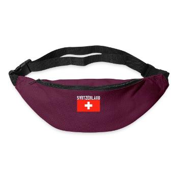 Schweiz Flagge - Gürteltasche - Burgunderrot - Vorne