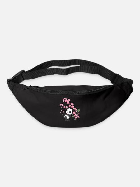 Panda Cherry Blossom Cherry Blossom Japanese Pandas - Bum bag - black