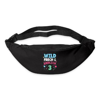 3. Geburtstag Wild, Frech & Endlich 3 Jahre - Gürteltasche - Schwarz - Vorne