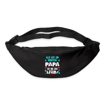 Papa Geburtstag Geschenk Geburtstagsgeschenk Kind - Gürteltasche - Schwarz - Vorne
