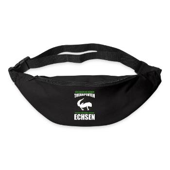 Ich brauche keine Therapeuten ich habe eine Echse - Gürteltasche - Schwarz - Vorne