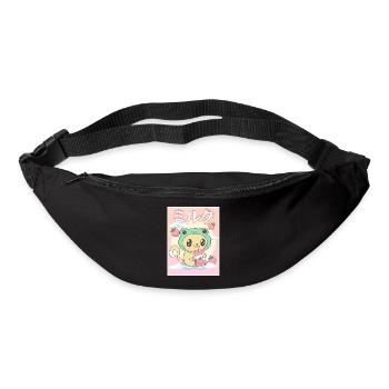 Japanese Aesthetic Kawaii Cat Frog Strawberry Milk - Bum bag - black - Front