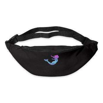 Sirène Femmes Fille Cadeau Sirène Paillettes - Sac banane - noir - Devant