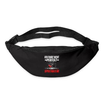 Ich fahre nicht perfekt aber spektakulär - Gürteltasche - Schwarz - Vorne