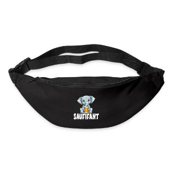 für einen Biertrinker und - Gürteltasche - Schwarz - Vorne