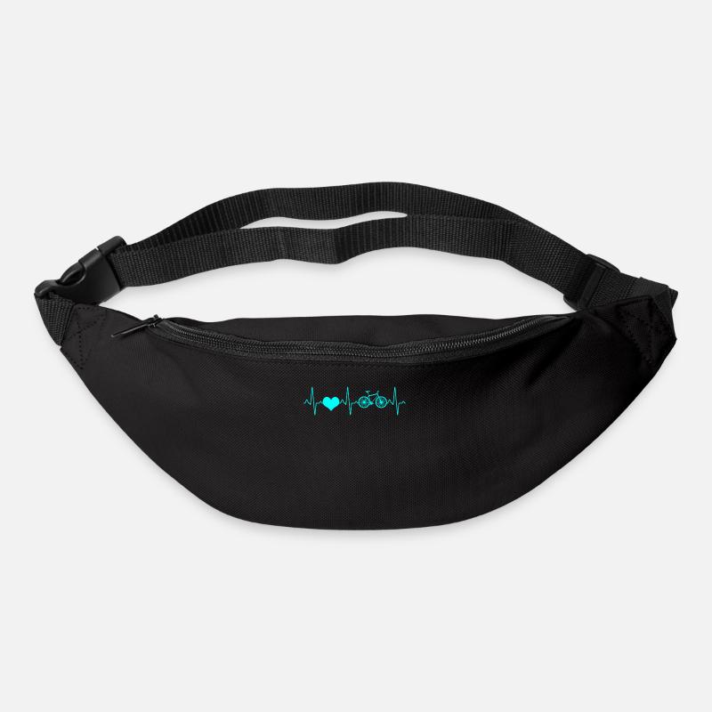 Fahrrad Herzschlag - Gürteltasche - Schwarz