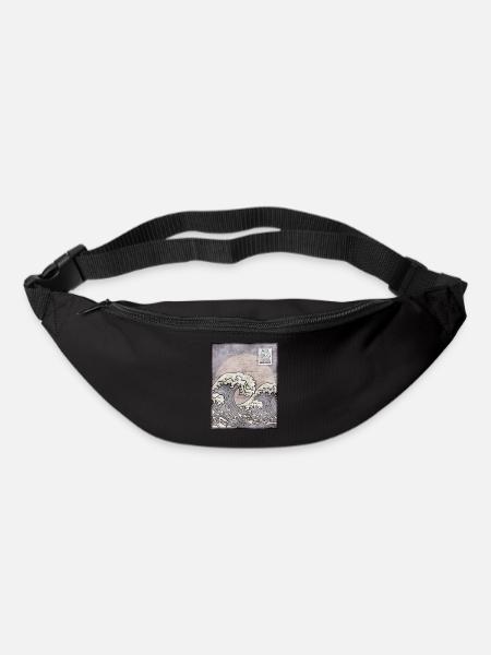 Esthétique japonaise Kanagawa Wave timbre-poste G - Sac banane - noir