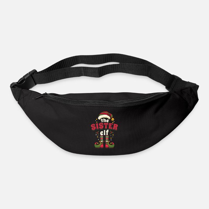 Schwester Elf Wichtel Weihnachten - Gürteltasche - Schwarz