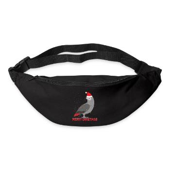 Merry Christmas Santa Grey Parrot String lights - Bum bag - black - Front