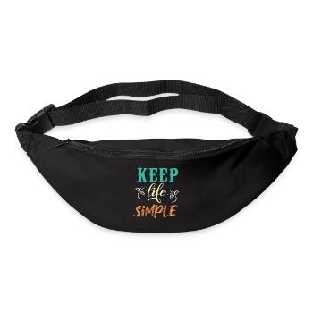 Garder la vie simple Conception motivante - Sac banane - noir - Devant