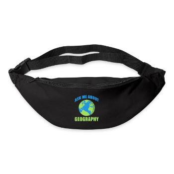 Fragen Sie mich nach Geographie International Fan - Gürteltasche - Schwarz - Vorne